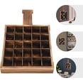 thumbnail image 4 of Shot Glass Display Case Wooden Wall Mounted Shot Glass Holder Creative Bottle Shaped Shot Glass Storage 25 Compartments Shot Glass Organizer for Home Bar, 4 of 7