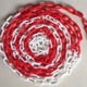 thumbnail image 1 of Cadena de señal de cadena de advertencia de plástico roja y blanca, 10 m, 1 of 5