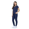 thumbnail image 2 of ACTIVE UNIFORMS Womens Essential Cool Stretch Jogger Scrub Set (True Navy Blue, Small), 2 of 6