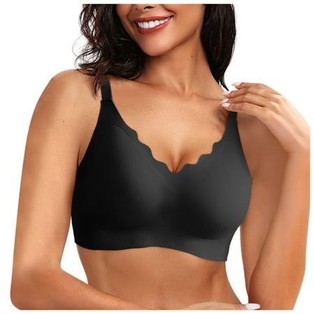 Blphud Woman Lingerie Clearance Bra for Women Womens Seamless Bras No Underwire Bras Soft Wireless Comfort Bralettes Full Everyday Bra Lingerie for Women Sports Bras for Women Black M