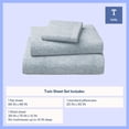 thumbnail image 3 of Mainstays Kids 100% Cotton Percale Bed Sheet Set, Twin, Blue, 3 Pieces, 3 of 8