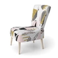 thumbnail image 2 of Designart "Gold Circle Geometric" Upholstered Patterned Accent Chair and Arm Chair, 2 of 5