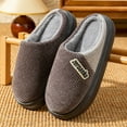 thumbnail image 2 of Kilaqueen Mens Memory Foam Scuff Slippers, Cozy Fuzzy House Shoes for Men, Slip-on Slippers Bedroom Shoes with Indoor Rubber Sole, Christmas Gifts, 2 of 4