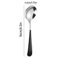 thumbnail image 3 of Iodue Tableware Round Spoon 304 Stainless Spoon Fork Household Cute Small Soup Spoon Thick Round Bottom Eating Spoon, 3 of 4