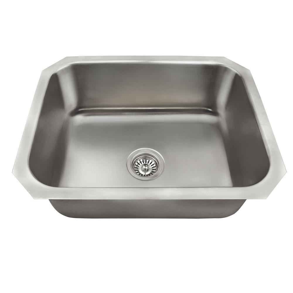 MR Direct US1038 Undermount Stainless Steel 231/2 in. Single Bowl Kitchen Sink