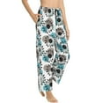 thumbnail image 2 of Uemuo Watercolor Sunflower Pattern Women's Wide Leg Palazzo Lounge Pants with Pockets Light Weight Loose Comfy Casual Pajama Pants-Small, 2 of 9