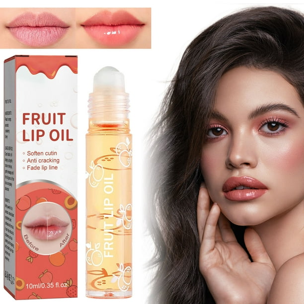 Plumping Lip Oil Roll On Hydrating Lip Gloss Tinted Lip Balm Long