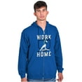 thumbnail image 3 of Baseball Athlete Work From Homebase Zip Hoodie Sweatshirt Men Brisco Brands S, 3 of 6