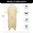 thumbnail image 6 of SCRAWLGOD Hummingbird Floral Print Kimono Swimsuit Coverup Casual Loose Beach Cover Up Soft Quick Dry Bathing Suit Cover Up for Women, 6 of 6