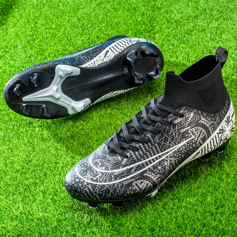 Men's Soccer Cleats Professional High-Top Football Shoes Outdoor Spikes  Soccer Shoes 