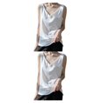 thumbnail image 3 of Camiseta Cómoda y Elegante Qarigey Top Mujer Camiseta Sin Mangas Verano Sexy Ligero A36 Blanco L, 3 of 6