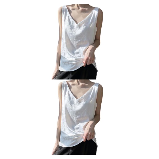 Minnieouse Top Womens Tank Tops Collection - Camiseta cómoda y elegante Top Tops Mujeres Camisola Verano Sexy Ligero A36 Blanco XL A36 Blanco SG 2Conjunto