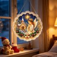 thumbnail image 4 of 2D Flat Acrylic Christmas Hanging Sign 7.87in, Merry Xmas Ornament for Wall Door and Holiday Tree Indoor Mantel Home Decor., 4 of 7