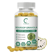 Soursop Graviola Capsules 1000mg with Vitamin C - 120 Count