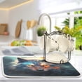 thumbnail image 5 of Wolf Fire Eyes Dish Drying Mat for Kitchen Counter, Ultra Absorbent Reversible Microfiber Dishes Drying Rack Pad Heat-resistant Mats 18x24in Home Decor, 5 of 7
