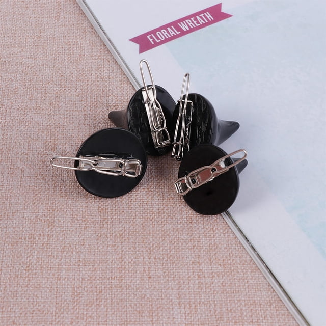 MERRYHAPY 4Ud Clips De Cuernos De Demonio En Tela Y Metal Negro Para Usar En Fiestas Y Eventos Temáticos