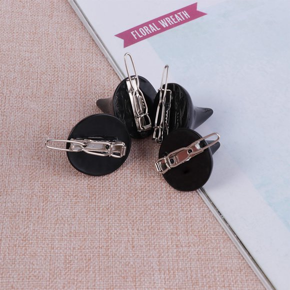 MERRYHAPY 4Ud Clips De Cuernos De Demonio En Tela Y Metal Negro Para Usar En Fiestas Y Eventos Temáticos