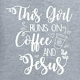 thumbnail image 5 of Wild Bobby This Girl Runs On Coffee And Jesus Inspirational/Christian Women Graphic Tee, Heather Grey, Medium, 5 of 5