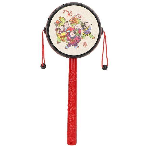Mgaxyff Kid Rattledrum, Baby Handheld Rattledrum,Portable Child Kid