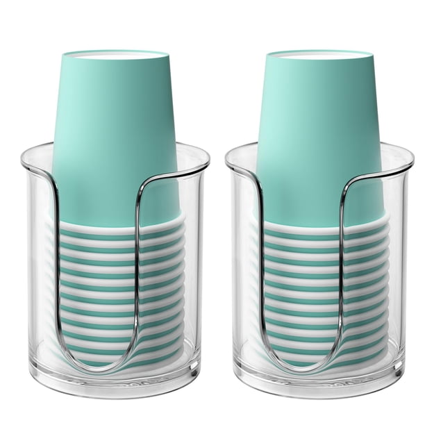 Dispensador de vasos de baño BYAWAY para encimera, 150 ml, paquete de 2