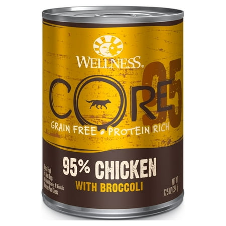 UPC: 0076344079941 | Wellness CORE 95% Natural Wet Grain Free Canned Dog Food Chicken & Broccoli 12.5-Ounce Can (Pack of 12)