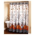 thumbnail image 3 of Plaid Pumpkin Bathroom Shower Curtain with Floral Autumn Accents Multi Color 72"W x 72"L (Pack of 1), 3 of 4
