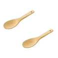 thumbnail image 1 of Oleegame 2PC Stainless Steel Cutlery Set Cooking Spoon Tools Kitchen New Spoon Spatula Wooden Utensils Cooking Spoon Tools Beige, 1 of 6
