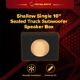 thumbnail image 2 of QPower Shallow Single 10" Sealed Truck Subwoofer Speaker Box, 18" x 13" x 5.25", 2 of 9
