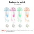 thumbnail image 4 of Jellyfish Aquarium Decorations, DISEN 4pcs Glowing Effect Artificial Jellyfish Aquarium Decor Fish Tank Silicone Ornament, Instant Suction Cup Installation, 4 of 8