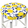 thumbnail image 3 of Kll Tropical Lemon Round Bar Chair Cushion Cover 13 Inch,Bar Stool Protector With Elastic, Soft Washable, 3 of 7