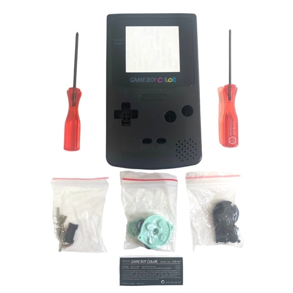 Replacement Housing for Nintendo Game Boy Color Lens GBC Shell All Black
