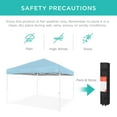 thumbnail image 5 of Best Choice Products 10x10ft Easy Setup Pop Up Canopy w/ 1-Button Setup, Wheeled Case, 4 Weight Bags - French Blue/White, 5 of 9