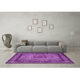thumbnail image 3 of Ahgly Company Indoor Round Persian Purple Traditional Area Rugs, 5' Round, 3 of 4