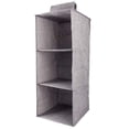 thumbnail image 3 of Pulchram Hanging Storage Organizador colgante plegable, armario colgante, organizador de armario con 5 compartimentos anchos, juego de sistema de almacenamiento (gris) Ormromra LKX-1367, 3 of 8