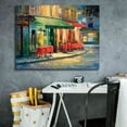 thumbnail image 5 of Epic Graffiti 'Red & Green Café' by Haixia Liu, Canvas Wall Art, 34"x26", 5 of 8