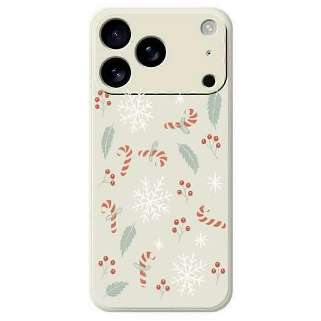 For iPhone 17 Pro Max Case Leaves and Canes Pattern Printing Straight Edge TPU Phone Back Cover - Be