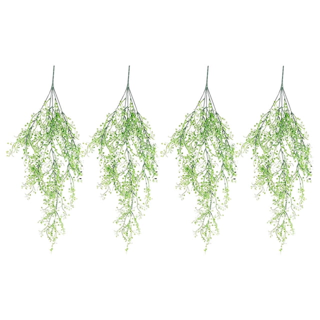 Bewildely 4 piezas añaden un toque con elegante guirnalda de eucalipto para interiores o exteriores con plantas artificiales Decoración Blanco