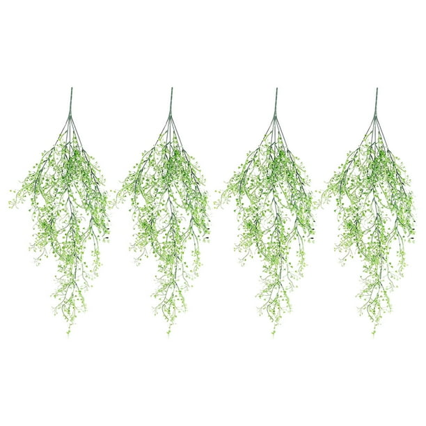 Advancent 4 piezas añaden un toque con elegante guirnalda de eucalipto para interiores o exteriores con plantas artificiales Decoración Blanco