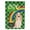 Basset Hound - Lemon and White, variant on Brown Newfoundland St. Patrick's Day Flag Garden Size