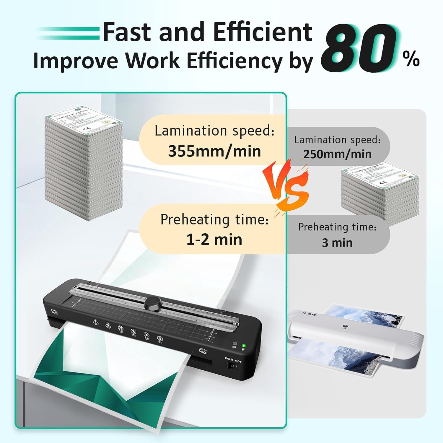 13" Laminator - 11x17 Laminator with 50 sheets, hot and cold, built-in cutter and corner rounder