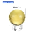 thumbnail image 2 of Uxcell 60mm/2.4" K9 Crystal Ball Decorative Ball with Gift Box and Crystal Stand Yellow 1 Set, 2 of 5