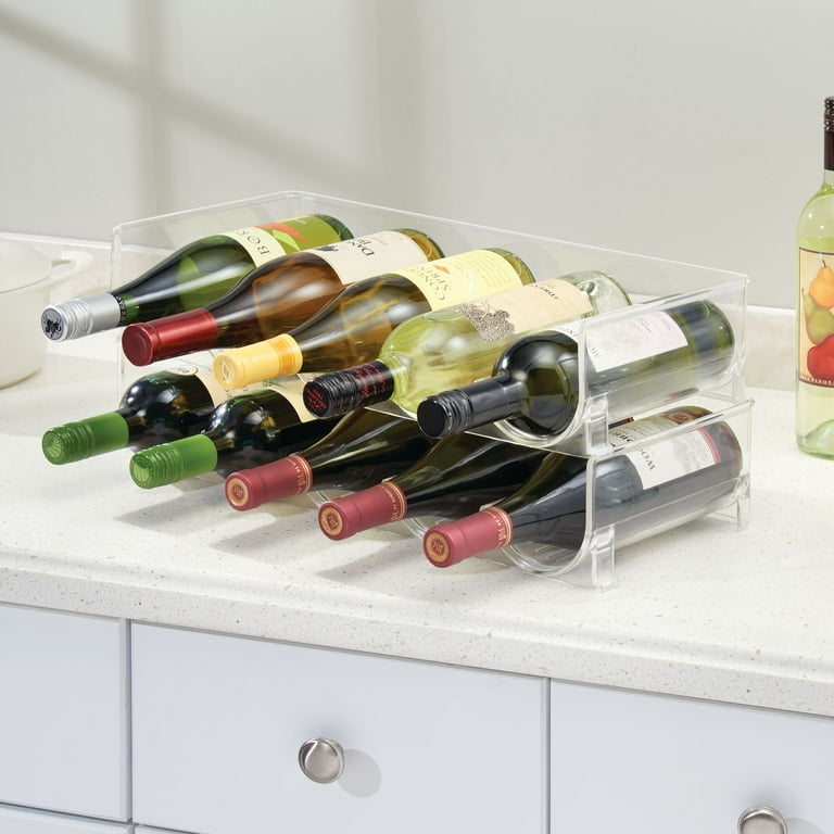 mDesign Water Bottle Wine Rack Storage Organizer 5 Bottles