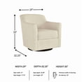 thumbnail image 3 of Signature Design by Ashley Bradney Beige Swivel Accent Chair, 3 of 17