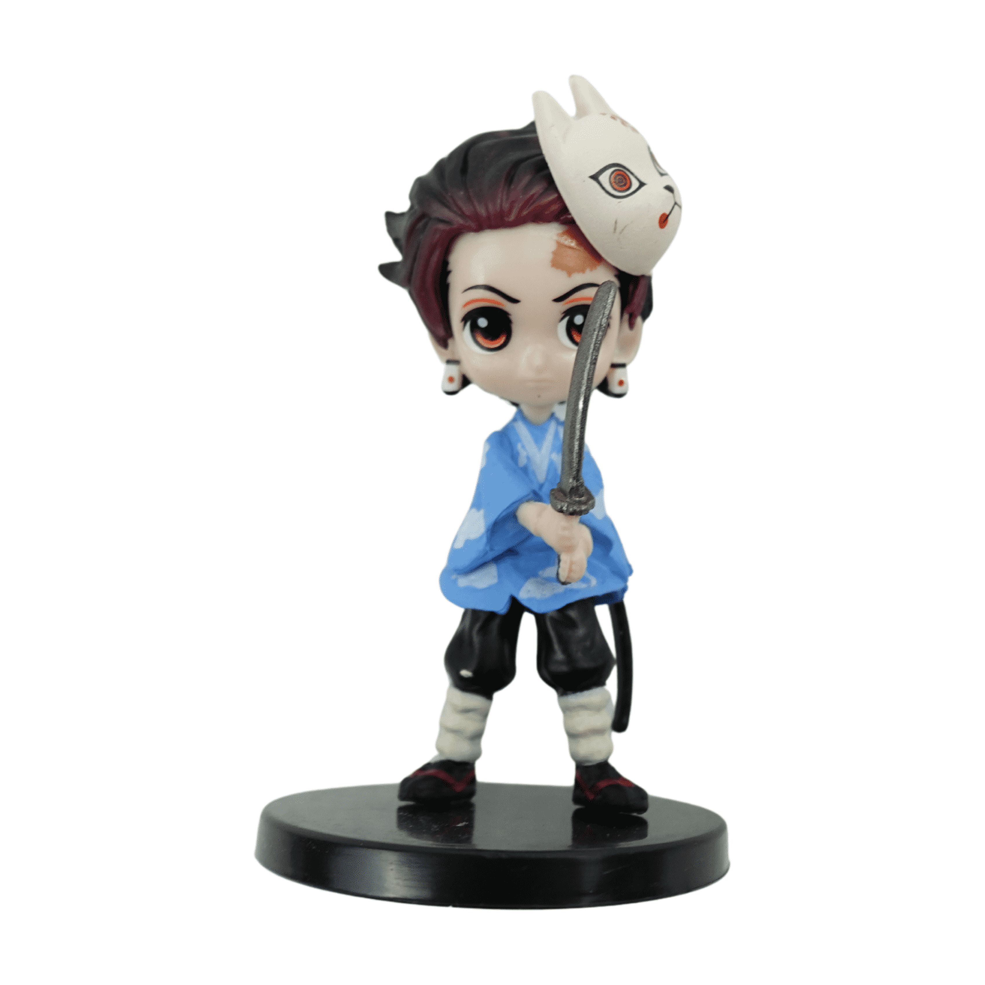 Figurine Cake Topper, 6 pcs Demon Slayer Cake Topper, Cartoon Cake Decorations for Anime Fans, Demon Action Figures, for Birthday Party Supplies