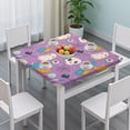 thumbnail image 3 of Seasonal Stretch Tablecloth 36x36 Square - Elastic Hem Washable Cover with Halloween Ghost and Pumpkin Design for Holiday Decor, 3 of 6