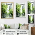 thumbnail image 4 of Designart "Zesty Lime Urban Outline" Skyscrapers Floater Framed Wall Decor, 4 of 5