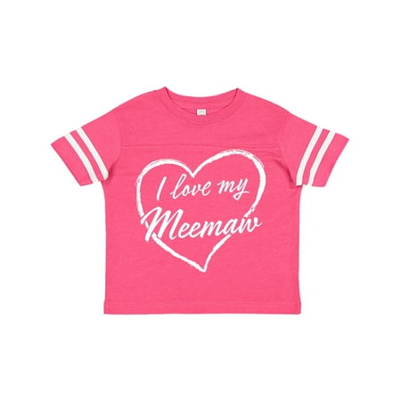 

Inktastic I Love My Meemaw in White Chalk Heart Gift Toddler Boy or Toddler Girl T-Shirt