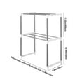 thumbnail image 3 of HLONK Microwave Oven Rack Microwave Rack Expandable Microwave Rack Countertop Kitchen Utensils And Tableware Storage Carbon Steel Microwave Rack Countertop With 2 Hooks, 3 of 7