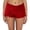 Red, variant on Womens Ruched Mini Shorts Low Waist Ruffle Frill Bloomers Lounge Pajamas Smocked Micro Shorts Sleepwear