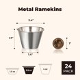 thumbnail image 2 of Fit Préparation de Repas [24 Pack 2.5 oz Tasses à Sauce en Acier Inoxydable, Ramequins en Métal Réutilisables, Bols à Condiments de Qualité Commerciale, Tasses à Portions Individuelles, Petite Tasse Ronde au Jus pour Maison, Restaurant, 2 of 7
